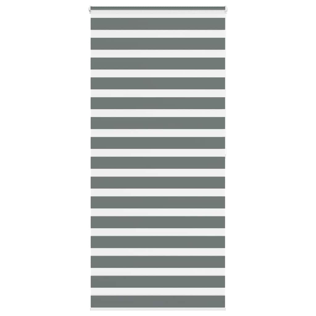 vidaXL Zebra rolgordijn 40x100 cm stofbreedte 35,9 cm donkergrijs