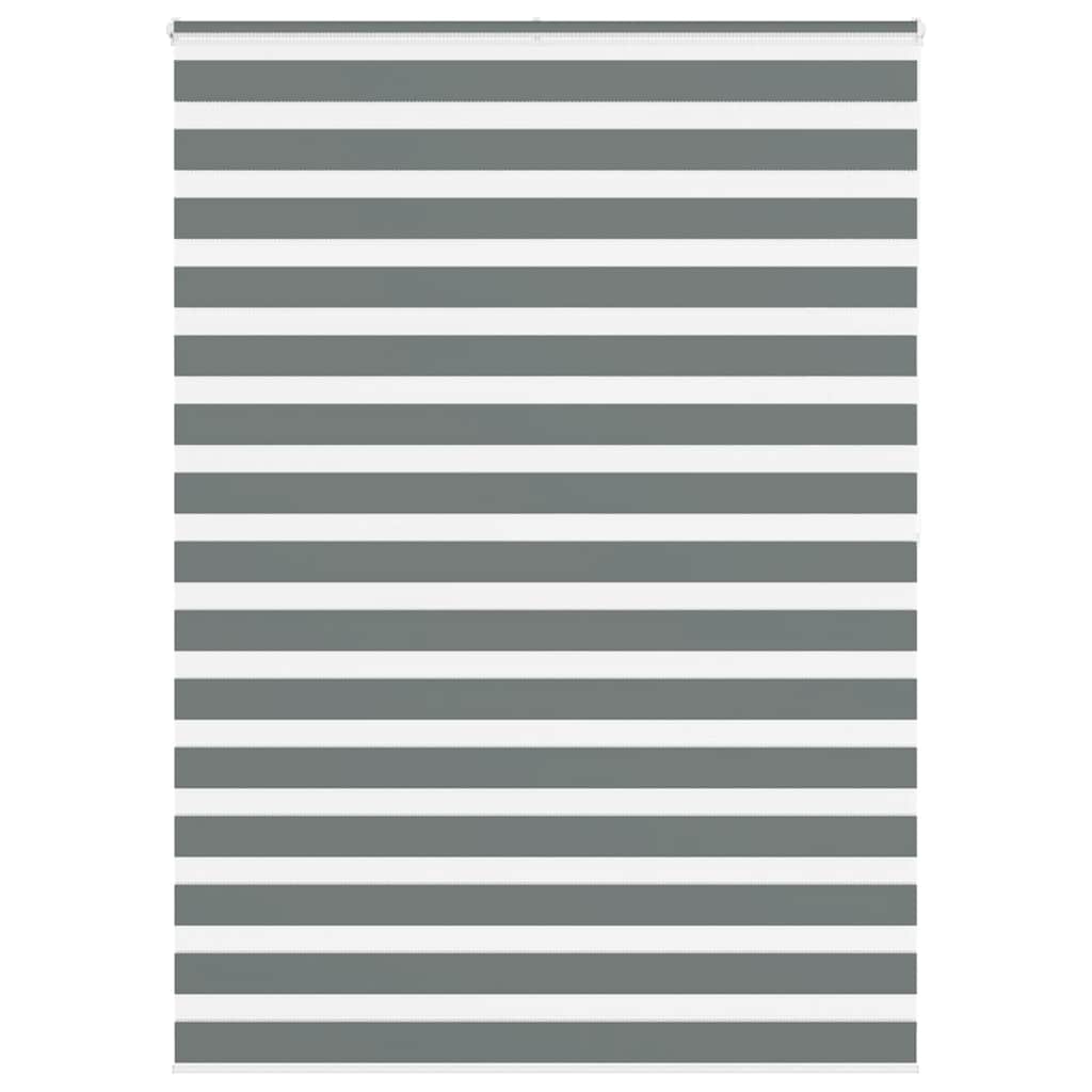 vidaXL Zebra rolgordijn 40x100 cm stofbreedte 35,9 cm donkergrijs