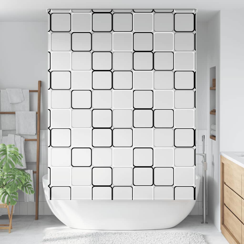 vidaXL Doucherolgordijn 60x240 cm stofbreedte 56 cm