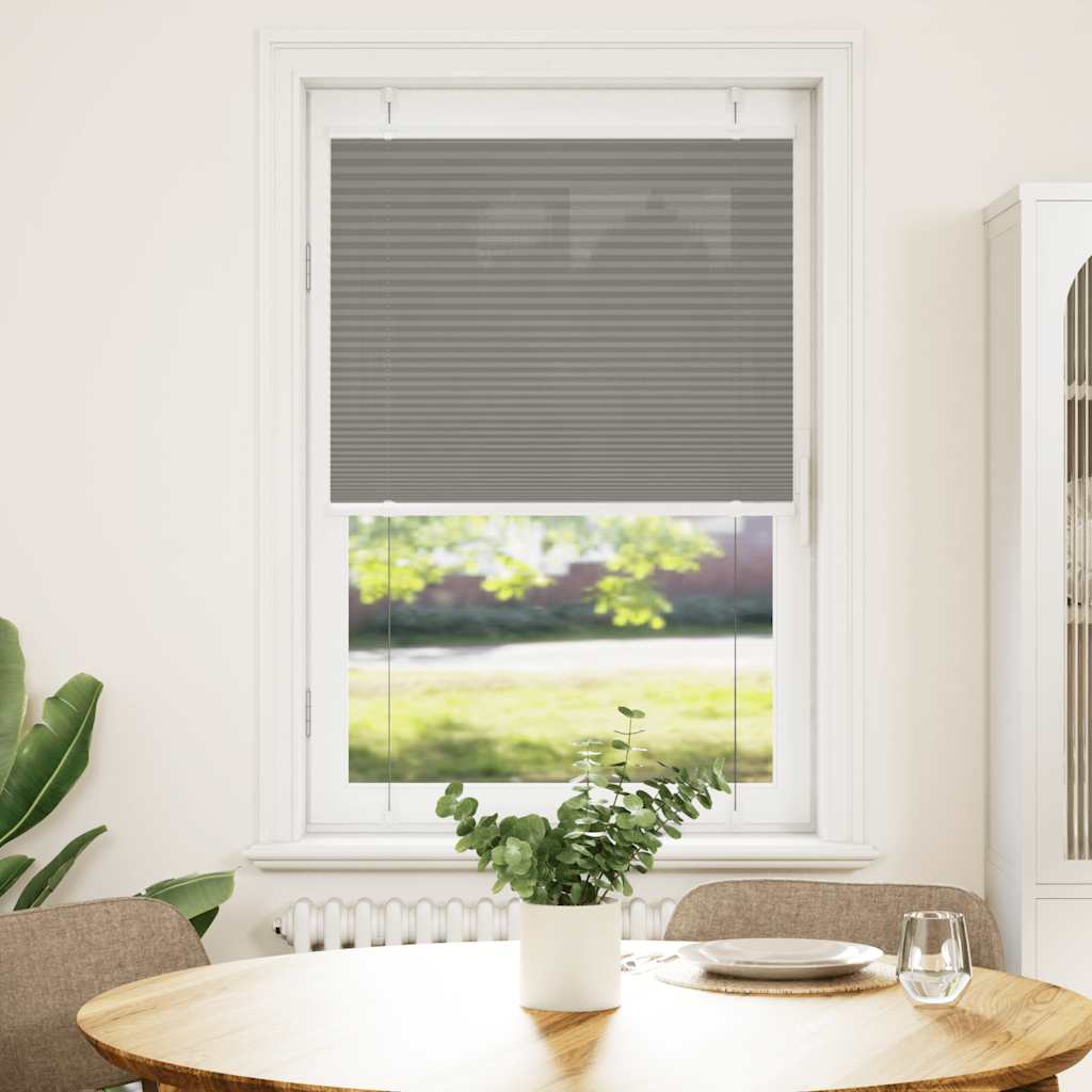 vidaXL Plissé rolgordijn 40x100 cm stofbreedte 39,4 cm antraciet