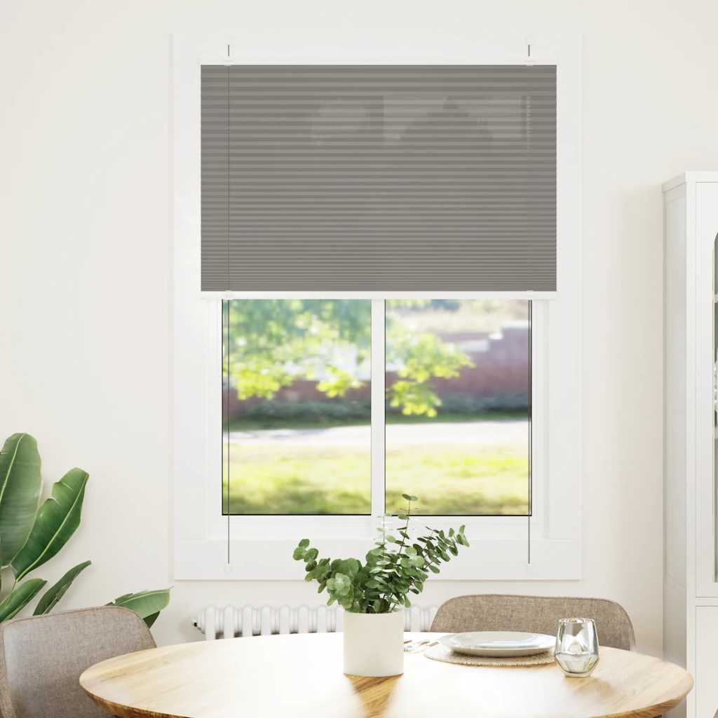 vidaXL Plissé rolgordijn 40x100 cm stofbreedte 39,4 cm antraciet