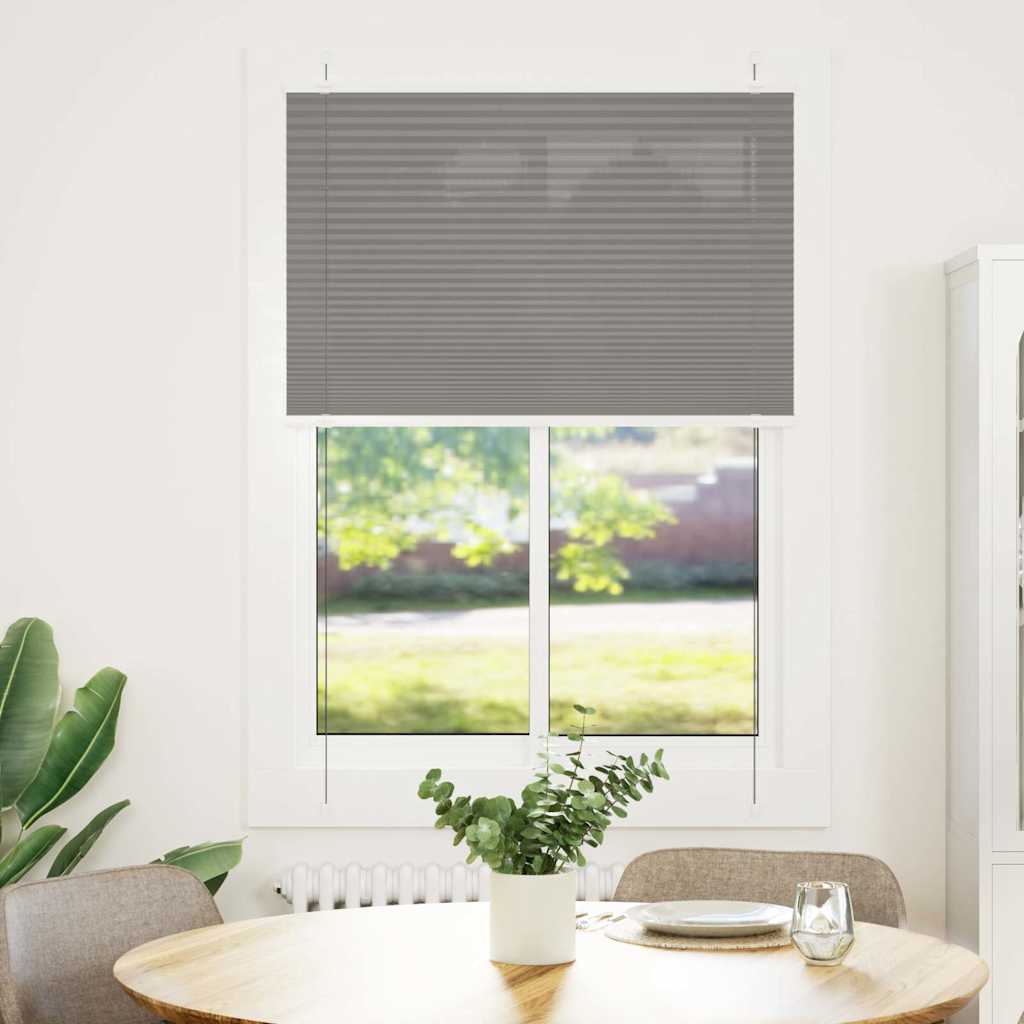 vidaXL Plissé rolgordijn 40x100 cm stofbreedte 39,4 cm antraciet