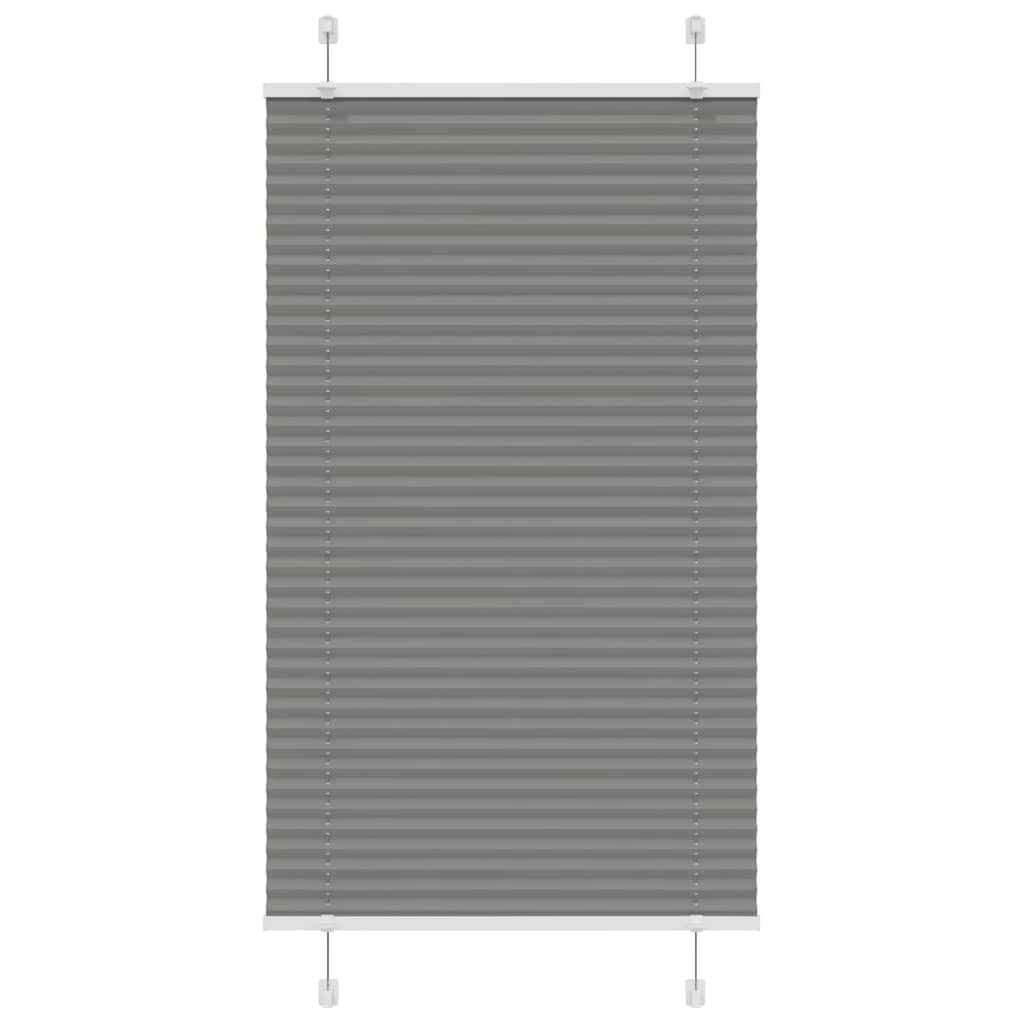 vidaXL Plissé rolgordijn 40x100 cm stofbreedte 39,4 cm antraciet