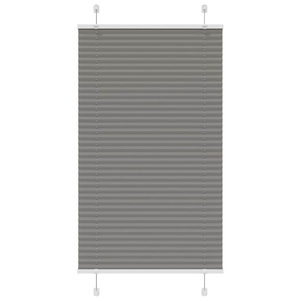 vidaXL Plissé rolgordijn 40x100 cm stofbreedte 39,4 cm antraciet