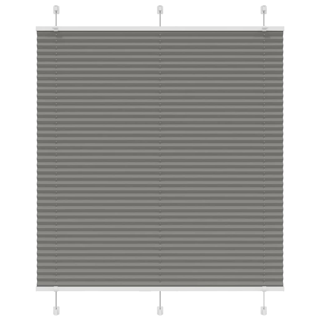 vidaXL Plissé rolgordijn 40x100 cm stofbreedte 39,4 cm antraciet