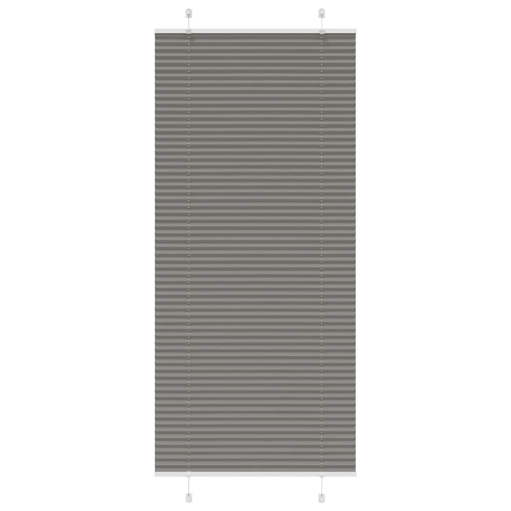 vidaXL Plissé rolgordijn 40x100 cm stofbreedte 39,4 cm antraciet