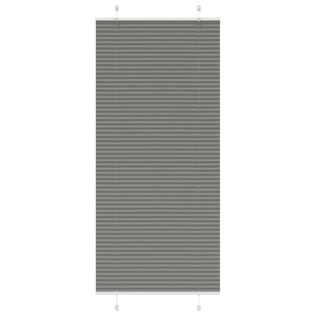 vidaXL Plissé rolgordijn 40x100 cm stofbreedte 39,4 cm antraciet