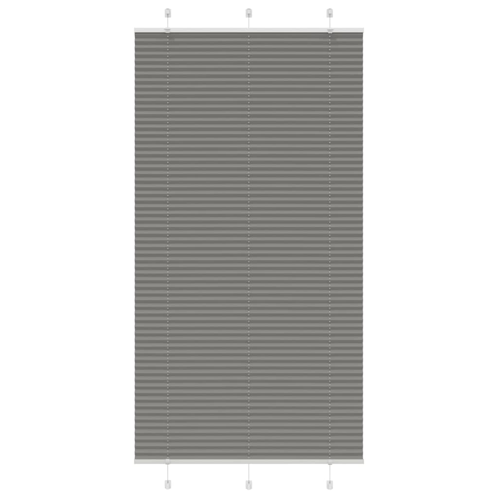 vidaXL Plissé rolgordijn 40x100 cm stofbreedte 39,4 cm antraciet