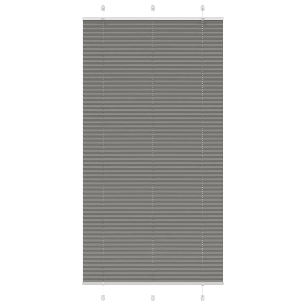 vidaXL Plissé rolgordijn 40x100 cm stofbreedte 39,4 cm antraciet