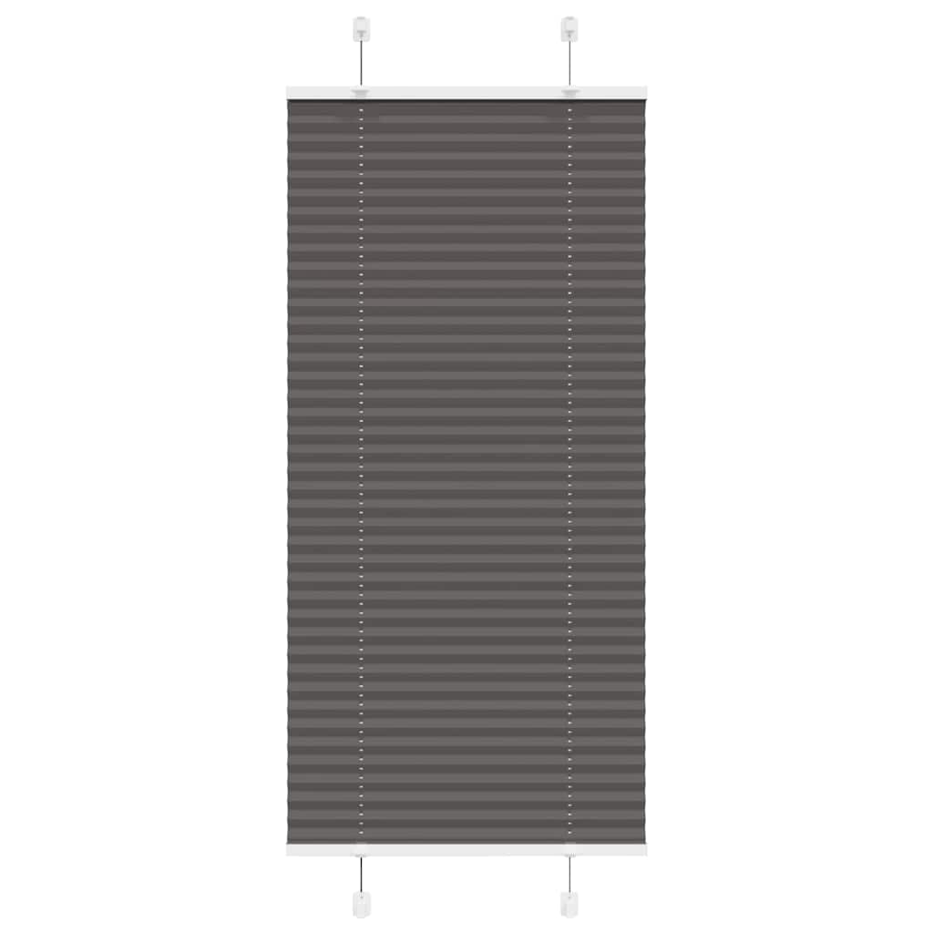 vidaXL Plissé rolgordijn 40x100 cm stofbreedte 39,4 cm antraciet