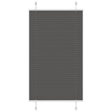 vidaXL Plissé rolgordijn 40x100 cm stofbreedte 39,4 cm antraciet