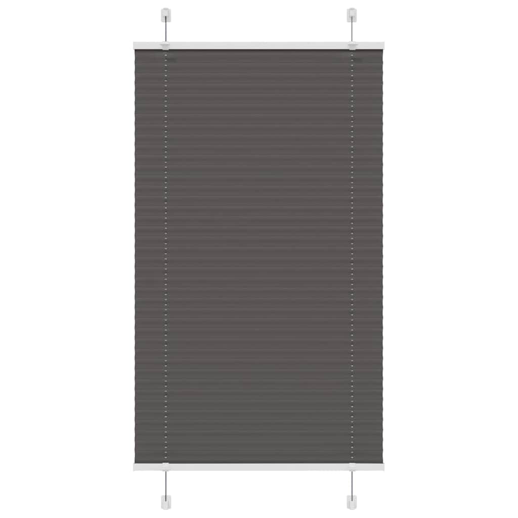 vidaXL Plissé rolgordijn 40x100 cm stofbreedte 39,4 cm antraciet