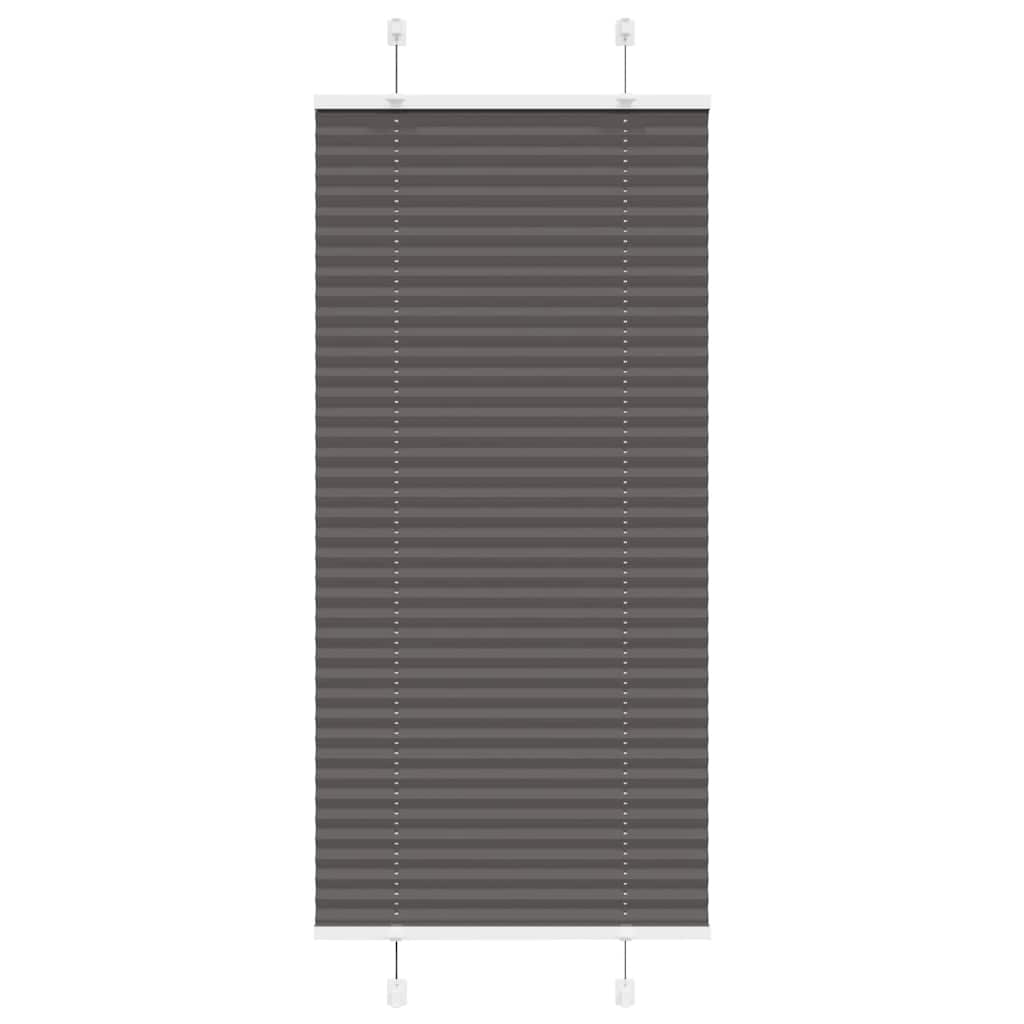 vidaXL Plissé rolgordijn 40x100 cm stofbreedte 39,4 cm antraciet