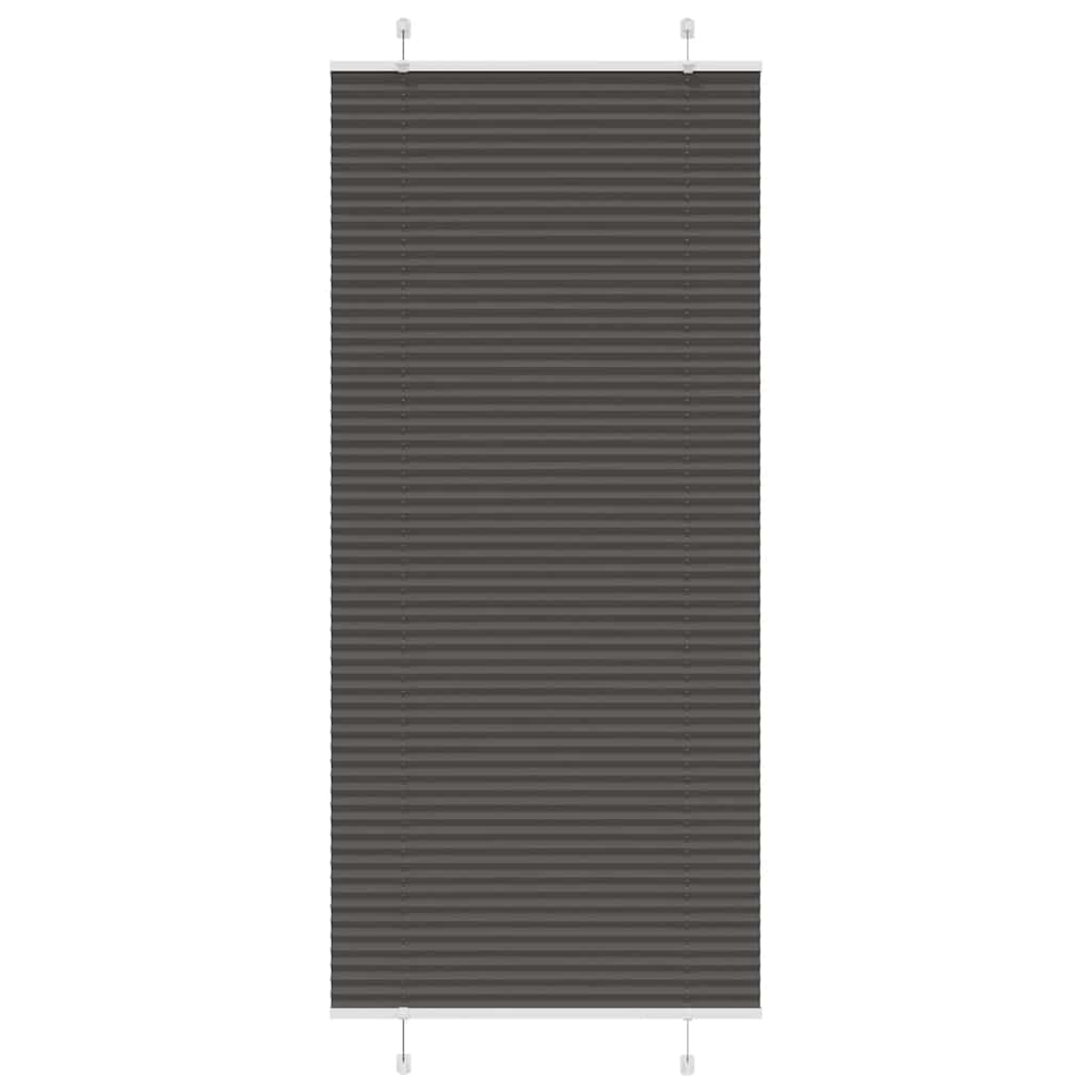 vidaXL Plissé rolgordijn 40x100 cm stofbreedte 39,4 cm antraciet