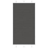 vidaXL Plissé rolgordijn 40x100 cm stofbreedte 39,4 cm antraciet