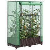 vidaXL Plantenbak verhoogd met kashoes 40x40x123 cm rattanlook