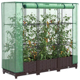 vidaXL Plantenbak verhoogd met kashoes 40x40x123 cm rattanlook