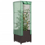 vidaXL Plantenbak verhoogd met kashoes 40x40x123 cm rattanlook