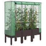 vidaXL Plantenbak verhoogd met kashoes 40x40x140 cm rattanlook