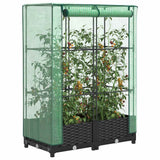 vidaXL Plantenbak verhoogd met kashoes 40x40x123 cm rattanlook