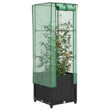 vidaXL Plantenbak verhoogd met kashoes 40x40x123 cm rattanlook