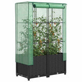 vidaXL Plantenbak verhoogd met kashoes 40x40x123 cm rattanlook