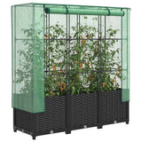 vidaXL Plantenbak verhoogd met kashoes 40x40x123 cm rattanlook