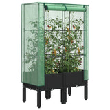 vidaXL Plantenbak verhoogd met kashoes 40x40x140 cm rattanlook