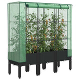 vidaXL Plantenbak verhoogd met kashoes 40x40x140 cm rattanlook