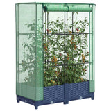 vidaXL Plantenbak verhoogd met kashoes 40x40x123 cm rattanlook