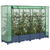 vidaXL Plantenbak verhoogd met kashoes 40x40x123 cm rattanlook