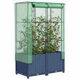 vidaXL Plantenbak verhoogd met kashoes 40x40x123 cm rattanlook