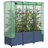 vidaXL Plantenbak verhoogd met kashoes 40x40x123 cm rattanlook