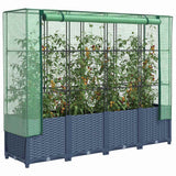 vidaXL Plantenbak verhoogd met kashoes 40x40x123 cm rattanlook