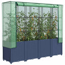 vidaXL Plantenbak verhoogd met kashoes 160x40x153 cm rattanlook