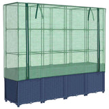 vidaXL Plantenbak verhoogd met kashoes 160x40x153 cm rattanlook