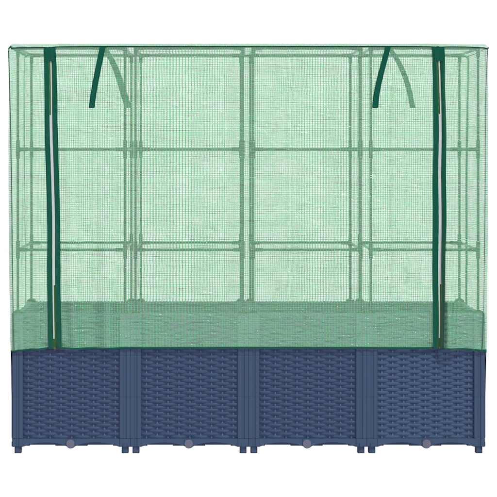 vidaXL Plantenbak verhoogd met kashoes 160x40x153 cm rattanlook