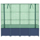 vidaXL Plantenbak verhoogd met kashoes 160x40x153 cm rattanlook