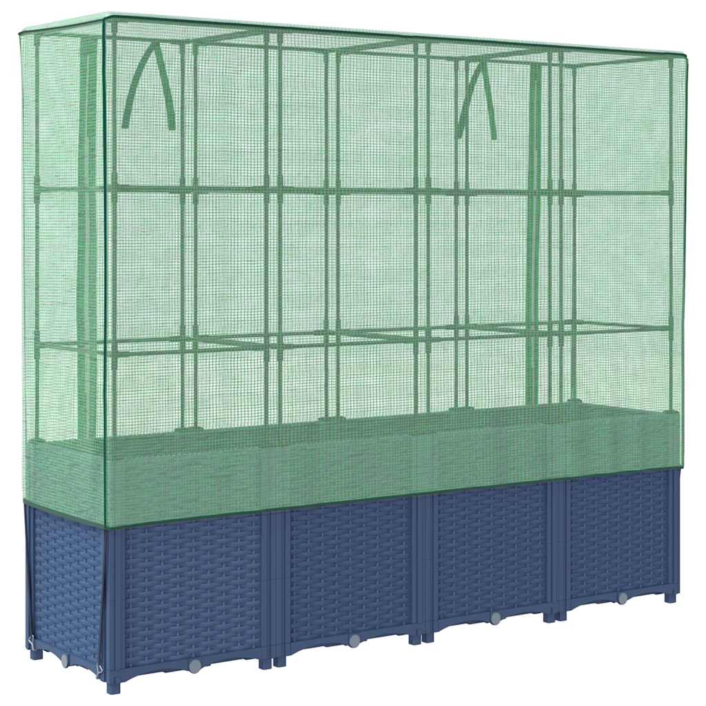 vidaXL Plantenbak verhoogd met kashoes 160x40x153 cm rattanlook