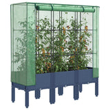 vidaXL Plantenbak verhoogd met kashoes 40x40x140 cm rattanlook