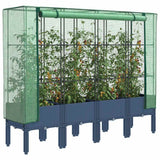 vidaXL Plantenbak verhoogd met kashoes 40x40x140 cm rattanlook
