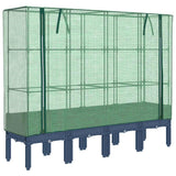 vidaXL Plantenbak verhoogd met kashoes 40x40x140 cm rattanlook