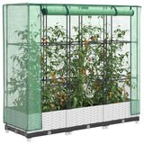 vidaXL Plantenbak verhoogd met kashoes 40x40x123 cm rattanlook