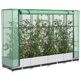 vidaXL Plantenbak verhoogd met kashoes 40x40x123 cm rattanlook