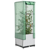 vidaXL Plantenbak verhoogd met kashoes 40x40x123 cm rattanlook