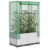 vidaXL Plantenbak verhoogd met kashoes 40x40x123 cm rattanlook