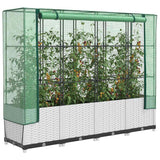 vidaXL Plantenbak verhoogd met kashoes 40x40x123 cm rattanlook