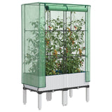vidaXL Plantenbak verhoogd met kashoes 40x40x140 cm rattanlook
