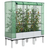 vidaXL Plantenbak verhoogd met kashoes 40x40x140 cm rattanlook