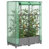 vidaXL Plantenbak verhoogd met kashoes 40x40x123 cm rattanlook